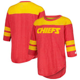 Kansas City Chiefs Starter Women's Fullback Tri-Blend 3/4-Sleeve T-Shirt - Red discount