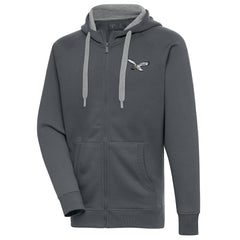 Philadelphia Eagles Antigua Throwback Logo Victory Full-Zip Hoodie - Charcoal online