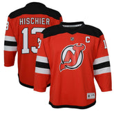 Nico Hischier New Jersey Devils Youth Captain Patch Home Replica Player Jersey Red