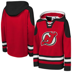 New Jersey Devils Youth Ageless Must Have Home V-Neck Pullover Hoodie Red