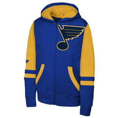 St. Louis Blues Youth Face Off Full-Zip Hoodie Blue