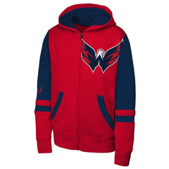 Washington Capitals Youth Face Off Full-Zip Hoodie Red