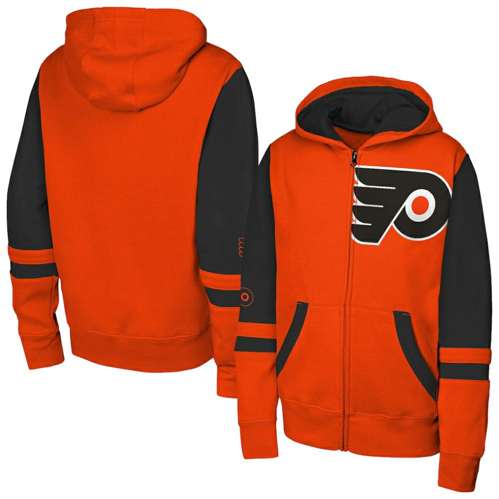 Philadelphia Flyers Youth Face Off Full-Zip Hoodie Orange