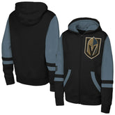 Vegas Golden Knights Youth Face Off Full-Zip Hoodie Black