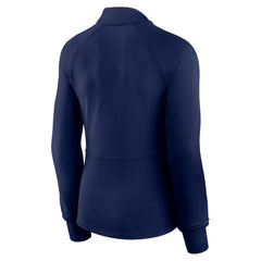 Atlanta Braves Women's Elements Raglan Tri-Blend Quarter-Zip Top - Navy