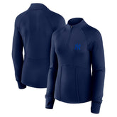 New York Yankees Women's Elements Raglan Tri-Blend Quarter-Zip Top - Navy
