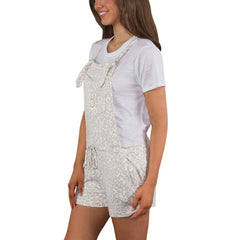 Boston Red Sox Concepts Sport Women's Montana Hacci Knit Romper Overalls - Cream