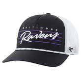 Baltimore Ravens '47 Downburst Relaxed Hitch Trucker Adjustable Hat - Black/White cheap