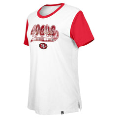 San Francisco 49ers New Era Women's 3rd Down T-Shirt - White/Scarlet online