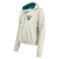 Miami Dolphins New Era Women's 3rd Down Historic Pullover Hoodie - Cream sale