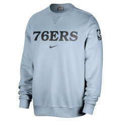 Philadelphia 76ers Courtside Standard Issue Performance Pullover Sweatshirt - Light Blue | Nike for sale