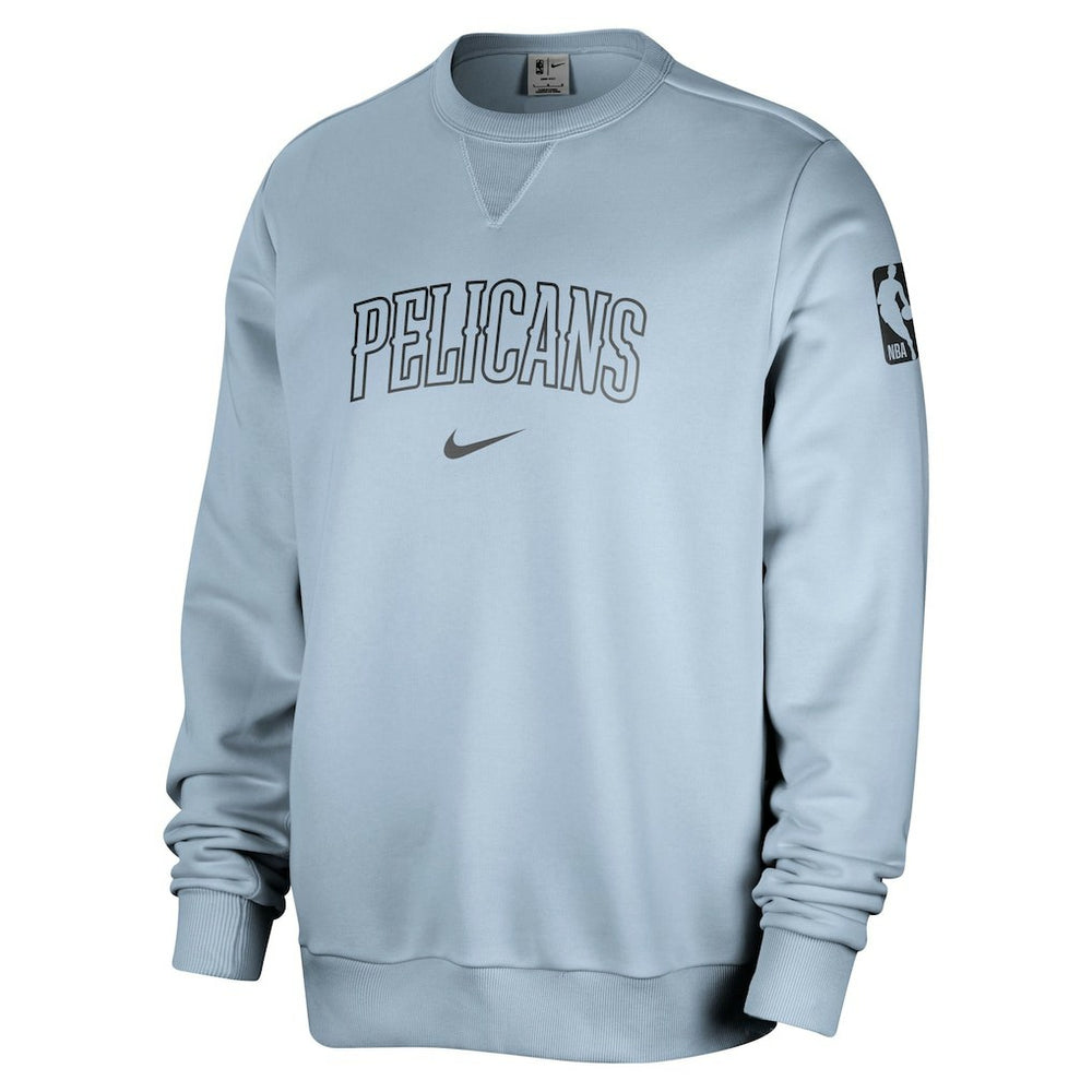 New Orleans Pelicans Courtside Standard Issue Performance Pullover Sweatshirt - Light Blue | Nike discount