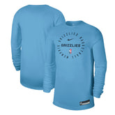 Memphis Grizzlies 2024/25 Legend On-Court Practice Long Sleeve T-Shirt - Light Blue | Nike for sale