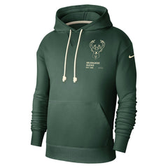 Milwaukee Bucks Courtside Standard Issue Premium Performance Pullover Hoodie - Hunter Green | Nike on sale