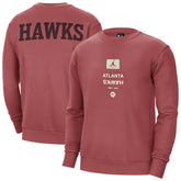 Atlanta Hawks Jordan Brand Courtside Statement Edition Heavyweight Pullover Sweatshirt - Red shop