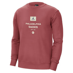 Philadelphia 76ers Jordan Brand Courtside Statement Edition Heavyweight Pullover Sweatshirt - Red for sale