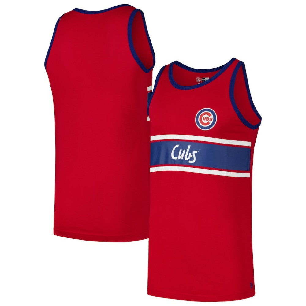 Chicago Cubs Jersey Ringer Tank Top - Red | New Era