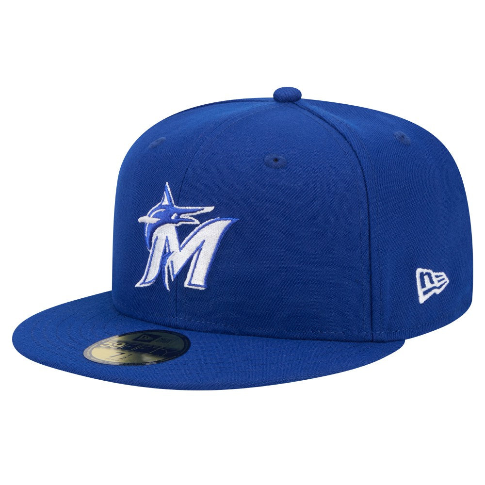 Miami Marlins White Logo 59FIFTY Fitted Hat - Royal | New Era