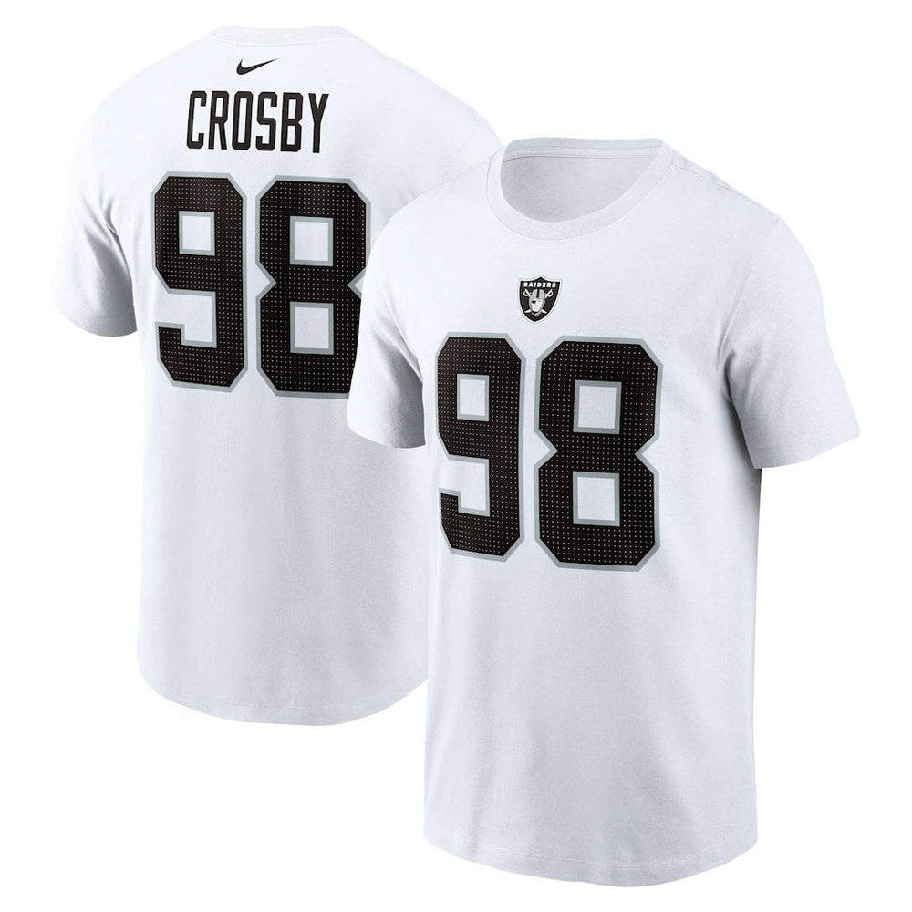 Maxx Crosby Las Vegas Raiders Player Name & Number T-Shirt - White | Nike outlet