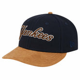 New York Yankees Team Suede Visor Low Profile 59FIFTY Fitted Hat - Navy | New Era