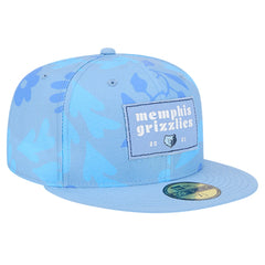 Memphis Grizzlies Palm Fronds 2-Tone 59FIFTY Fitted Hat - Blue | New Era outlet