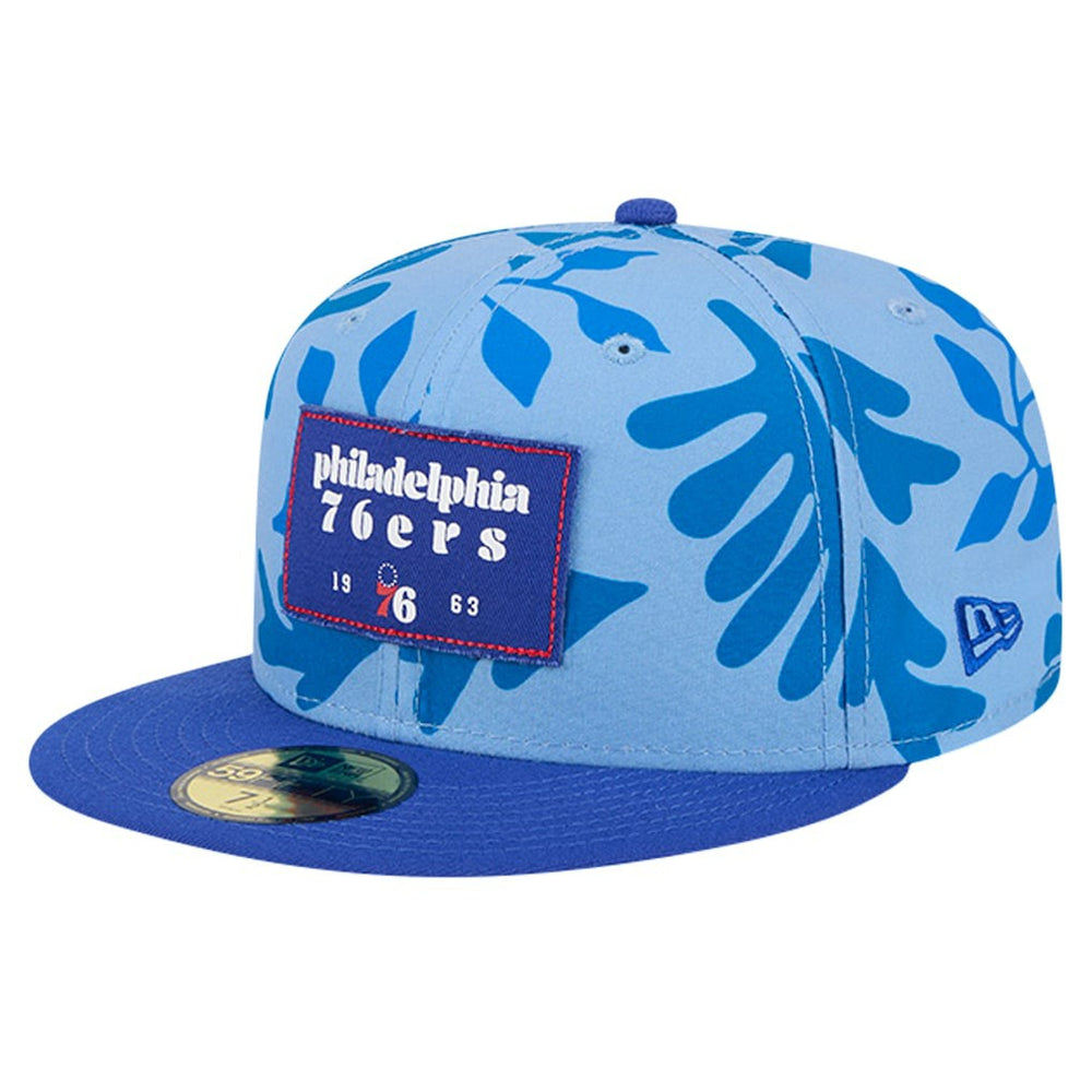 Philadelphia 76ers Palm Fronds 2-Tone 59FIFTY Fitted Hat - Royal | New Era online