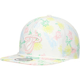 Miami Heat Palm Trees and Waves Golfer Adjustable Hat - White | New Era discount