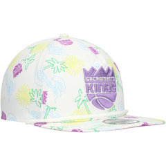 Sacramento Kings Palm Trees and Waves Golfer Adjustable Hat - White | New Era cheap