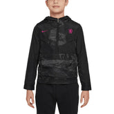 Chelsea Youth Amplify Windrunner Anorak Half-Zip Hoodie Jacket - Black | Nike shop