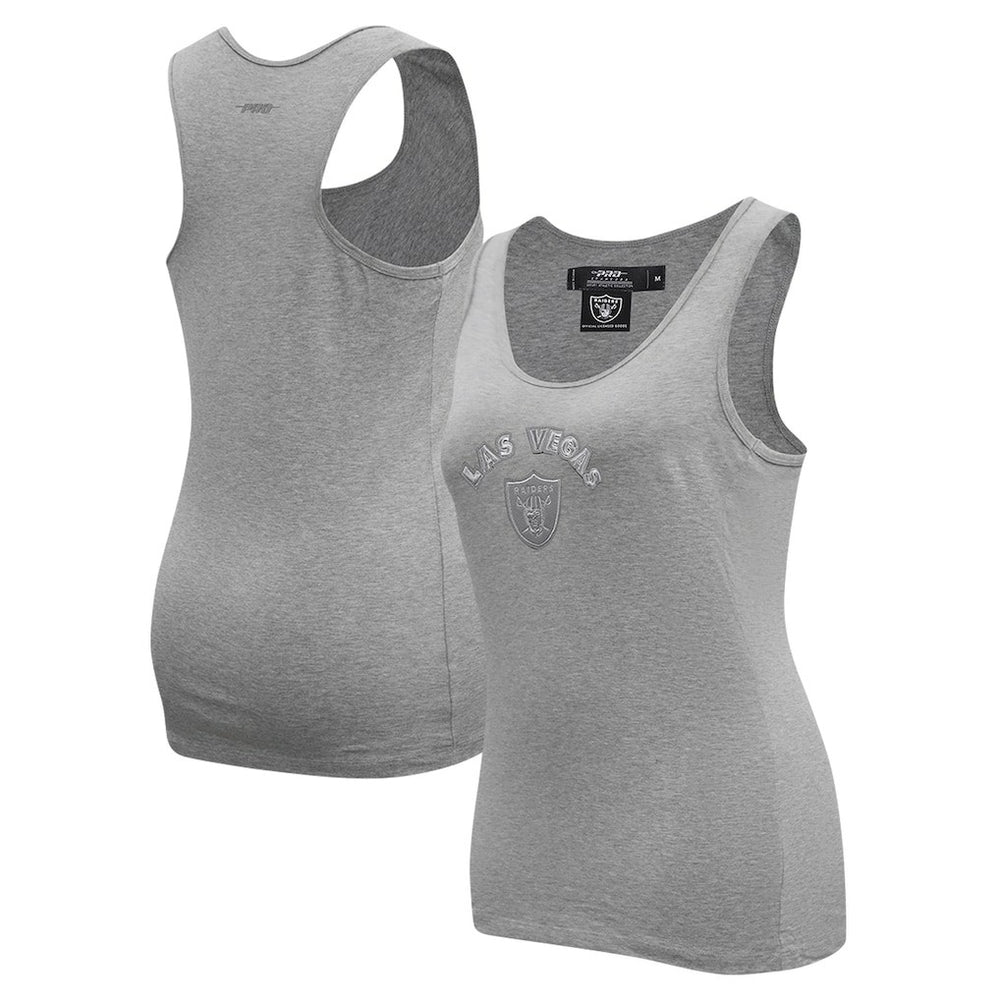 Las Vegas Raiders Pro Standard Women's Triple Tonal Racerback Tank Top - Gray on sale