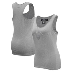 Las Vegas Raiders Pro Standard Women's Triple Tonal Racerback Tank Top - Gray on sale