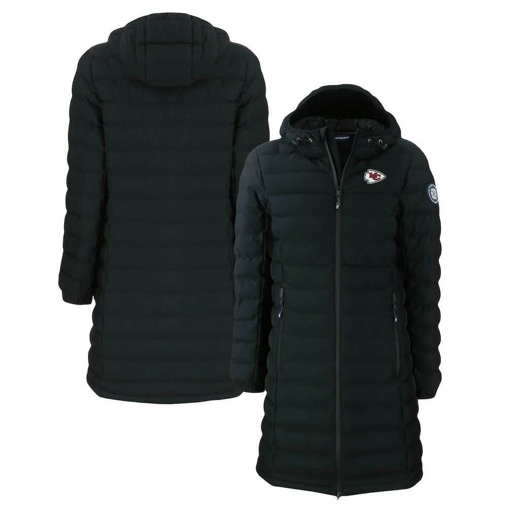 Kansas City Chiefs Cutter & Buck Women's Mission Ridge Repreve Eco Insulated Long Full-Zip Puffer Jacket - Black on sale