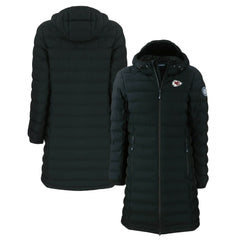 Kansas City Chiefs Cutter & Buck Women's Mission Ridge Repreve Eco Insulated Long Full-Zip Puffer Jacket - Black on sale