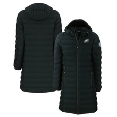 Philadelphia Eagles Cutter & Buck Women's Mission Ridge Repreve Eco Insulated Long Full-Zip Puffer Jacket - Black discount