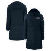 Seattle Seahawks Cutter & Buck Women's Mission Ridge Repreve Eco Insulated Long Full-Zip Puffer Jacket - Navy online