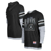 Las Vegas Raiders New Era Twofer Long Sleeve Hooded T-Shirt - Black for sale