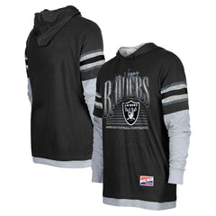 Las Vegas Raiders New Era Twofer Long Sleeve Hooded T-Shirt - Black for sale