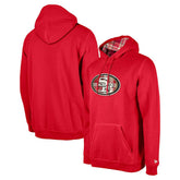 San Francisco 49ers New Era 3rd Down Plaid Pullover Hoodie - Scarlet cheap