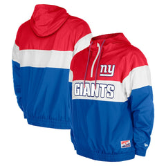 New York Giants New Era 3rd Down Raglan Quarter-Zip Windbreaker Jacket - Royal outlet