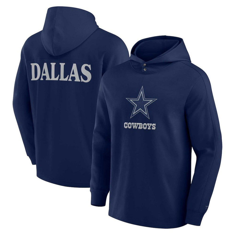 Dallas Cowboys Elements Blaze Tri-Blend Long Sleeve Hoodie T-Shirt - Navy online