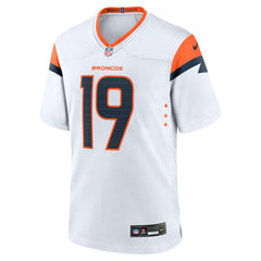 Marvin Mims Jr Denver Broncos Game Jersey - White | Nike for sale