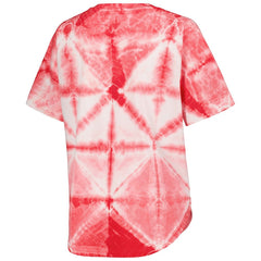 Chicago Bulls G-III 4Her by Carl Banks Women's Tournament Raglan Oversized Tie-Dye V-Neck T-Shirt sale - Red cheap