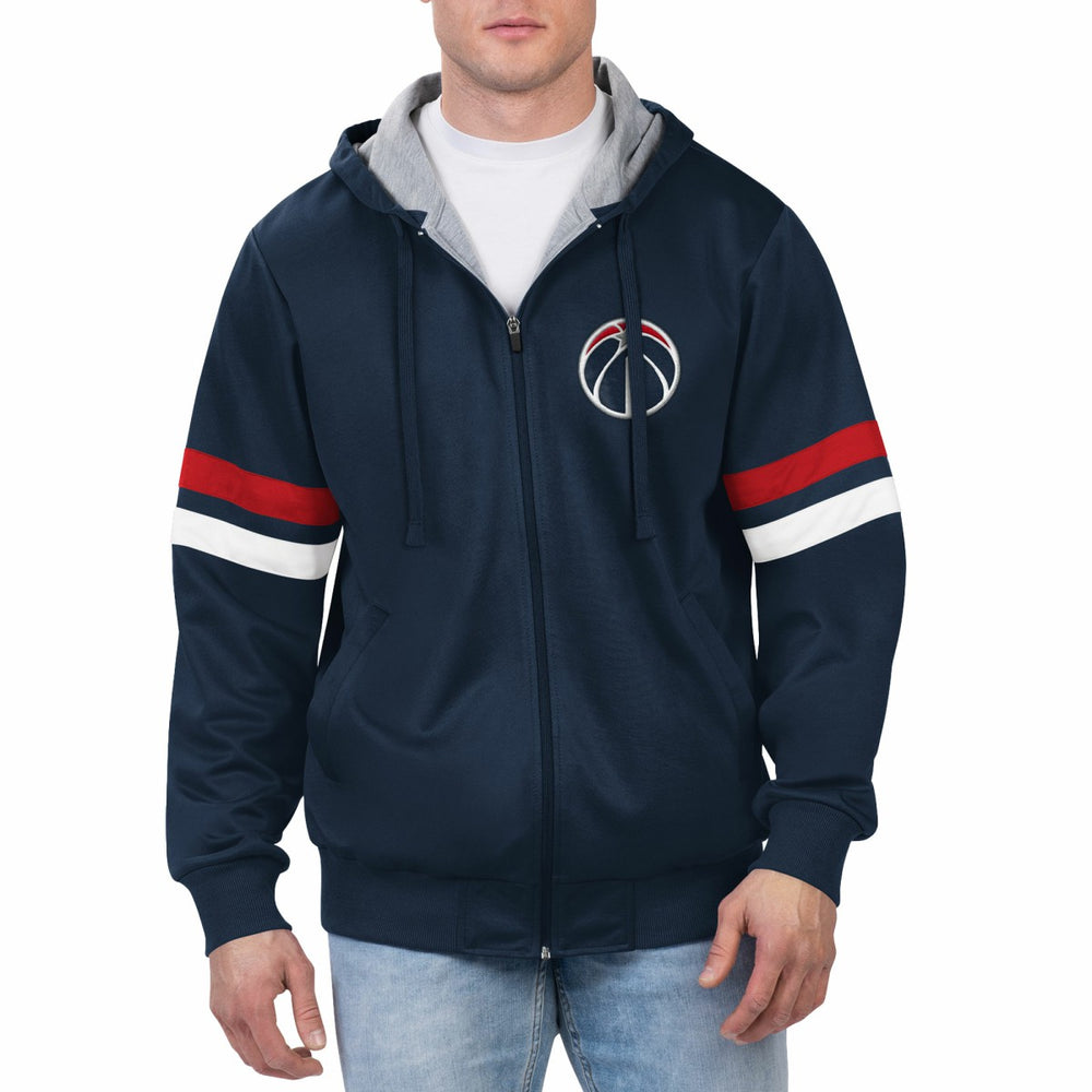 Washington Wizards G-III Sports by Carl Banks Contender Full-Zip Hoodie Jacket - Navy on sale