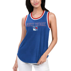 New York Rangers G-III 4Her by Carl Banks Women's Strategy Tank Top Blue