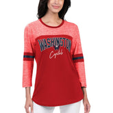 Washington Capitals G-III 4Her by Carl Banks Women's Play The Game 3/4-Sleeve T-Shirt Red