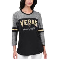 Vegas Golden Knights G-III 4Her by Carl Banks Women's Play The Game 3/4-Sleeve T-Shirt Black
