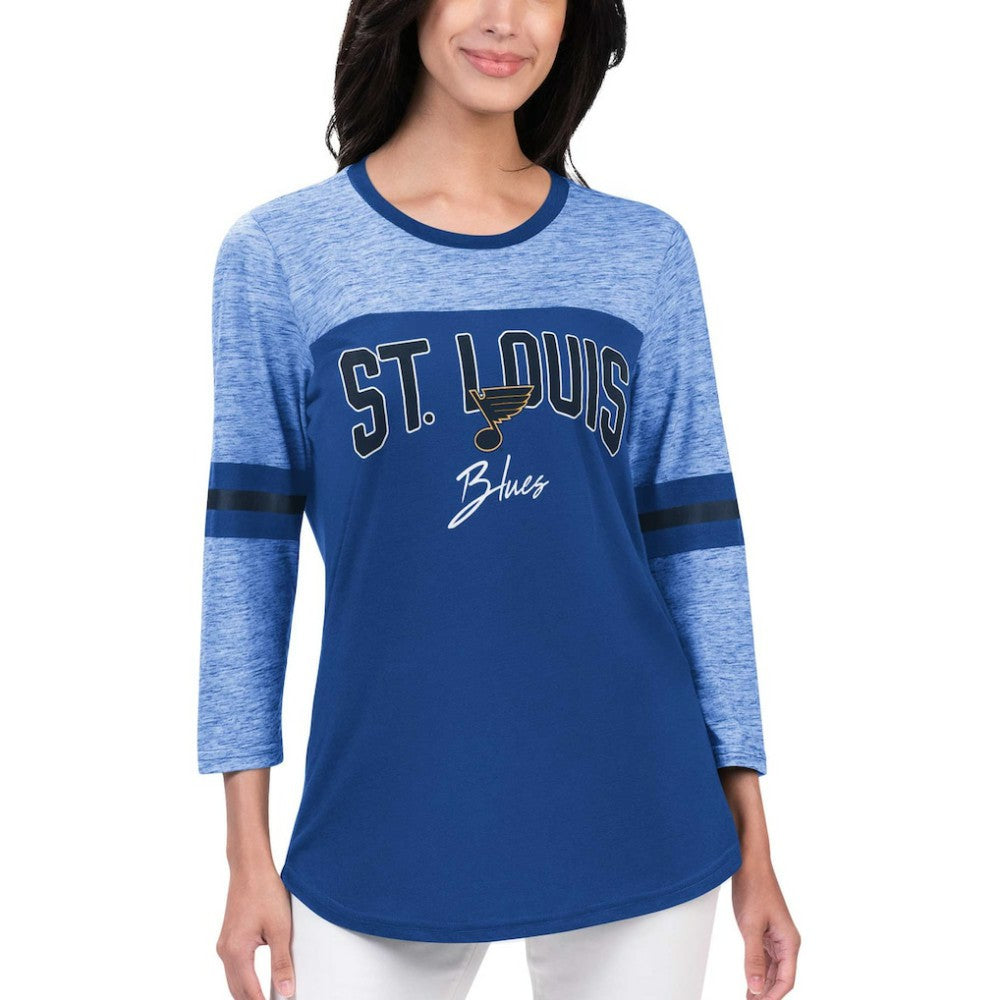 St. Louis Blues G-III 4Her by Carl Banks Women's Play The Game 3/4-Sleeve T-Shirt Blue