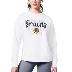 Boston Bruins MSX by Michael Strahan Women's Millie Raglan Pullover Sweatshirt White
