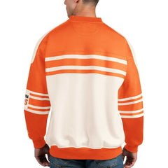 Philadelphia Flyers Starter Defense Fleece Crewneck Pullover Sweatshirt White