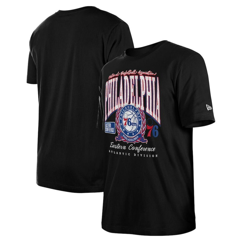 Philadelphia 76ers Unisex Oversized Essentials Boxy T-Shirt - Black | New Era for sale